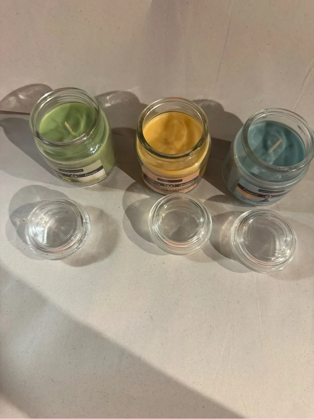 New Mixed lot 3 Scented Luminessence Mini Apothecary Jar Candles, 3 oz. each